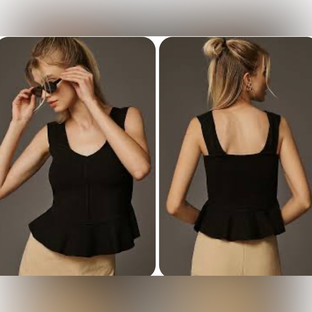 Anthropologie Maeve NWT  Peplum Corset Tank Size X Small